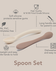 noüka Feeding Spoon Set - Lily Blue/Deep Ocean (Min. of 2 PK, Multiples of 2 PK)