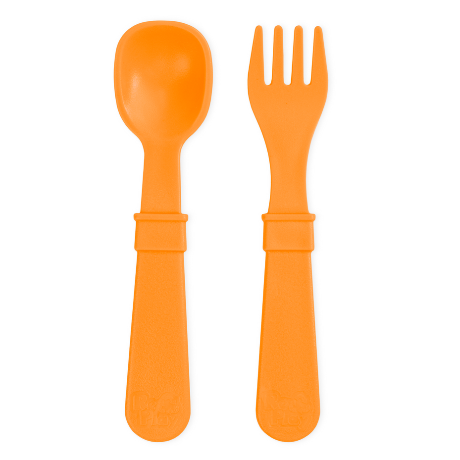 Re-Play 8 PK Packaged Utensils - Orange (Min. of 2 PK, Multiples of 2 PK)