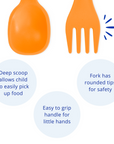 Re-Play 8 PK Packaged Utensils - Orange (Min. of 2 PK, Multiples of 2 PK)