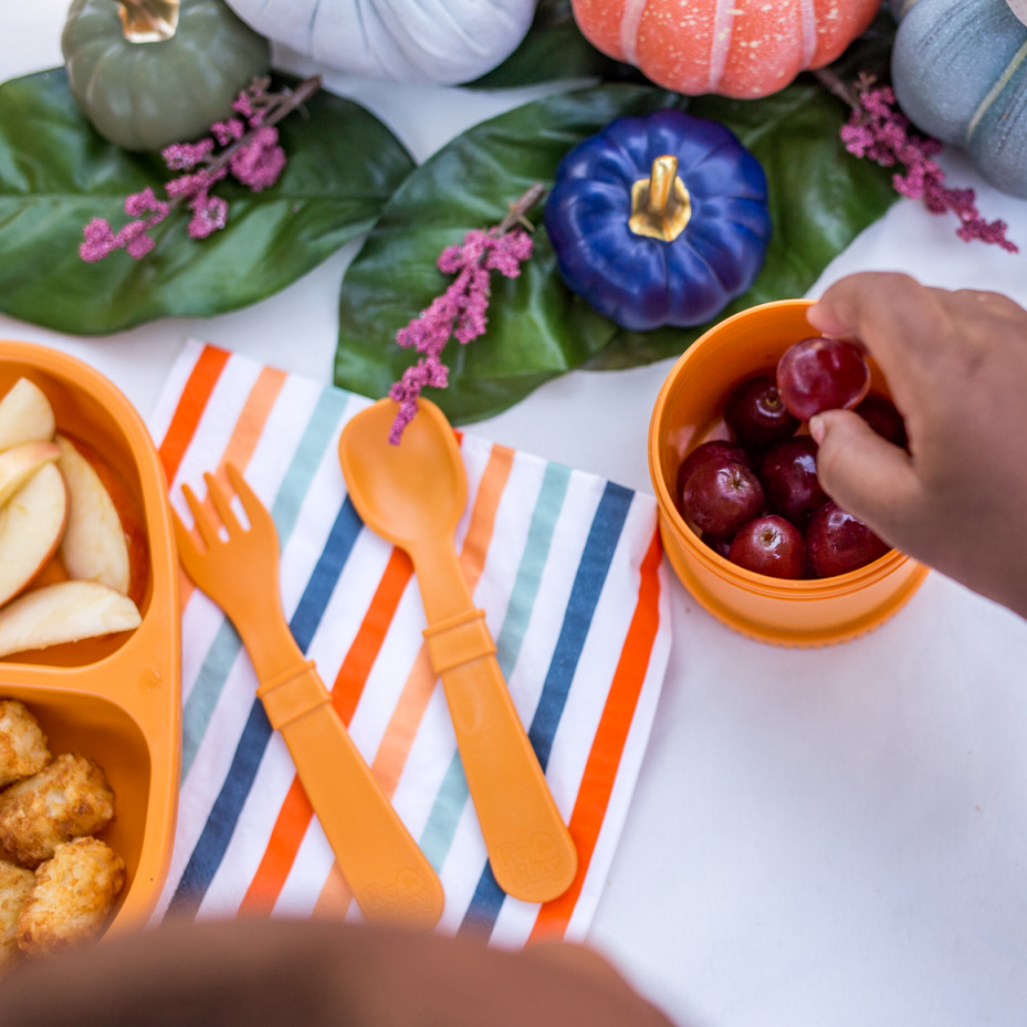 Re-Play 8 PK Packaged Utensils - Orange (Min. of 2 PK, Multiples of 2 PK)