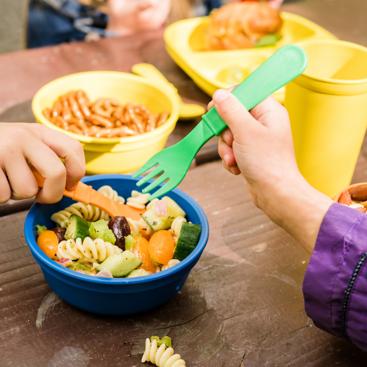 Re-Play 8 PK Packaged Utensils - Teal (Min. of 2 PK, Multiples of 2 PK)