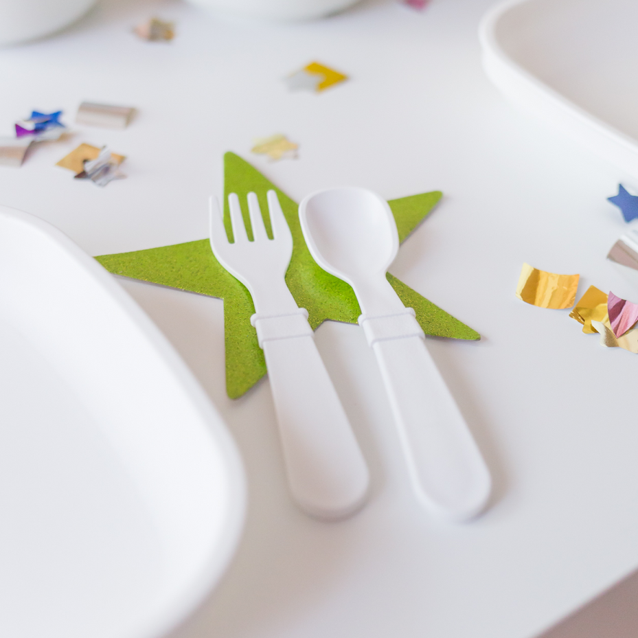 Re-Play 8 PK Packaged Utensils - White (Min. of 2 PK, Multiples of 2 PK)