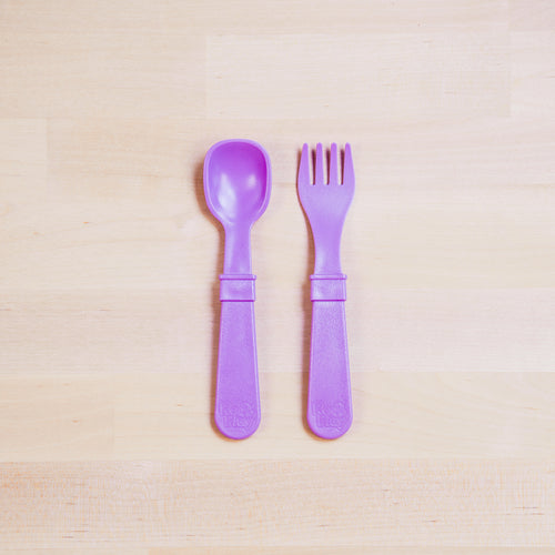 Re-Play 8 PK Packaged Utensils - Purple (Min. of 2 PK, Multiples of 2 PK)