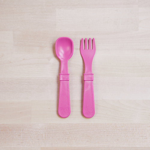 Re-Play 8 PK Open Stock Utensils - Bright Pink (Min. of 2 PK, Multiples of 2 PK)