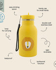 Trixie Insulated drinking bottle 350ml - Mr. Lion (Min. of 2 PK, multiples of 2 PK)