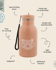 Trixie Insulated drinking bottle 350ml - Mrs. Cat (Min. of 2 PK, multiples of 2 PK)