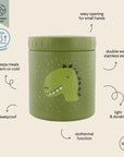 Trixie Insulated lunch pot 500ml - Mr. Dino (Min. of 3 PK, multiples of 3 PK)