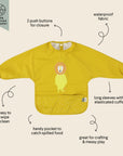Trixie Waterproof long sleeve bib - Mr. Lion (Min. of 3 PK, multiples of 3 PK) - MAIGHAN DISTRIBUTION CANADA