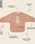 Trixie Waterproof long sleeve bib - Mrs. Cat (Min. of 3 PK, multiples of 3 PK) - MAIGHAN DISTRIBUTION CANADA