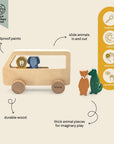 Trixie Wooden animal bus (Min. of 2 PK, multiples of 2 PK) - MAIGHAN DISTRIBUTION CANADA