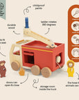 Trixie Wooden fire truck (Min. of 2 PK, multiples of 2 PK) - MAIGHAN DISTRIBUTION CANADA