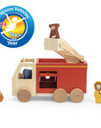 Trixie Wooden fire truck (Min. of 2 PK, multiples of 2 PK) - MAIGHAN DISTRIBUTION CANADA