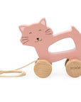 Trixie Wooden pull along toy - Mrs. Cat (Min. of 2 PK, multiples of 2 PK) - MAIGHAN DISTRIBUTION CANADA