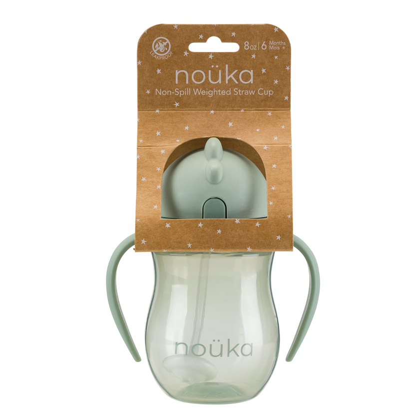 noüka Non-Spill Weighted Straw Cup 8 oz - Soft Blush (Min. of 2 PK, Multiples of 2 PK)