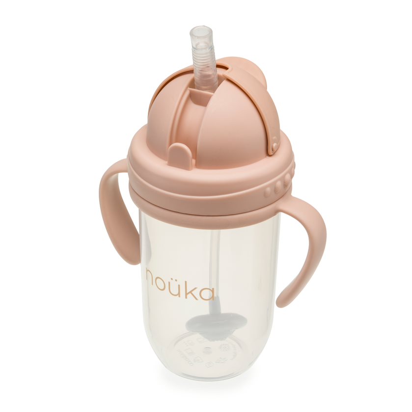 noüka Non-Spill Weighted Straw Cup 9 oz - Soft Blush (Min. of 2 PK, Multiples of 2 PK)