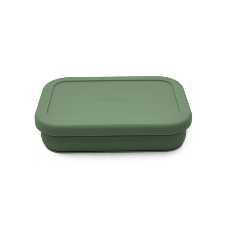 noüka Small Silicone Sealed Snack Box - Fern (Min. of 2 PK, Multiples of 2 PK)
