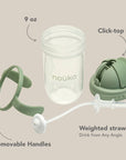 noüka Weighted Straw Replacement and Cleaning Brush for Weighted Straw Cup 9 oz (Min. of 4 PK, Multiples of 4 PK)
