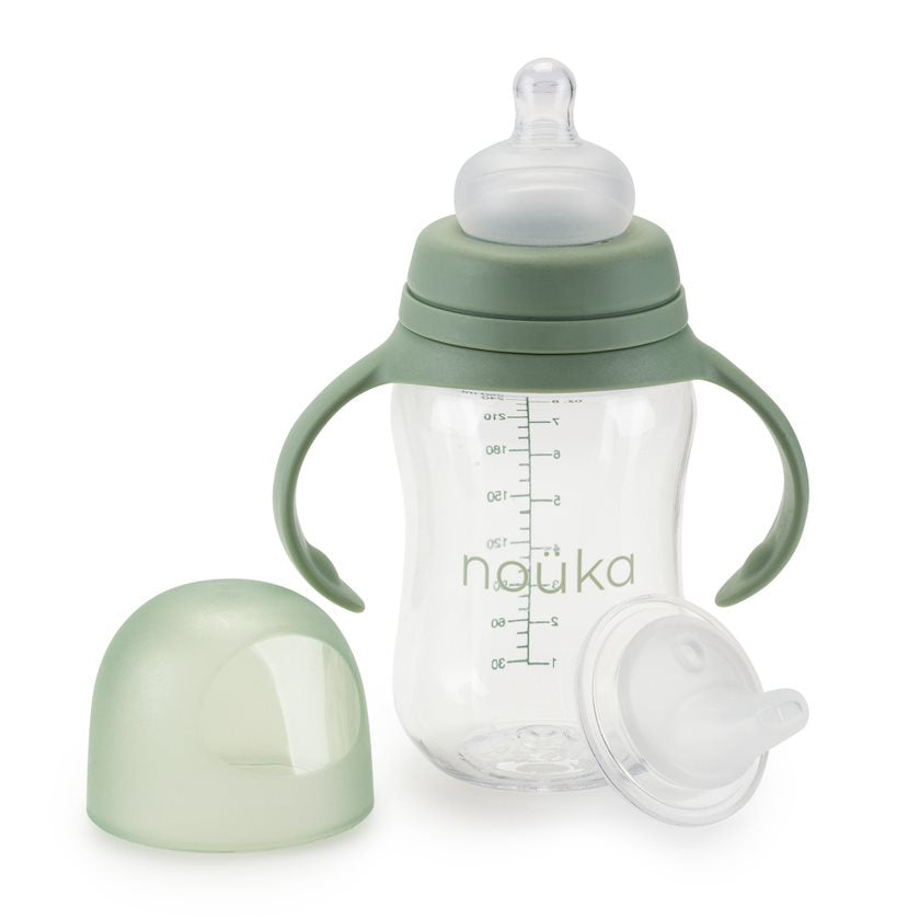 noüka Transitional Baby Bottle/Sippy Cup - Moss (Min. of 2 PK, Multiples of 2 PK)
