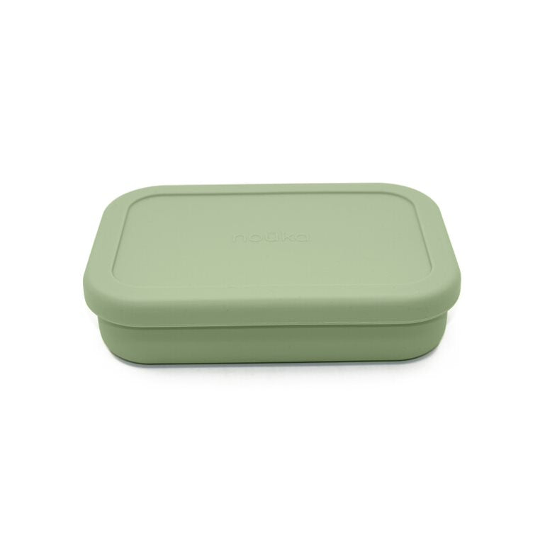 noüka Small Silicone Sealed Snack Box - Leaf (Min. of 2 PK, Multiples of 2 PK)
