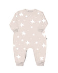 günamüna Fleece Jumpsuit Wonky Stars Blush (Min. of 2, multiples of 2)