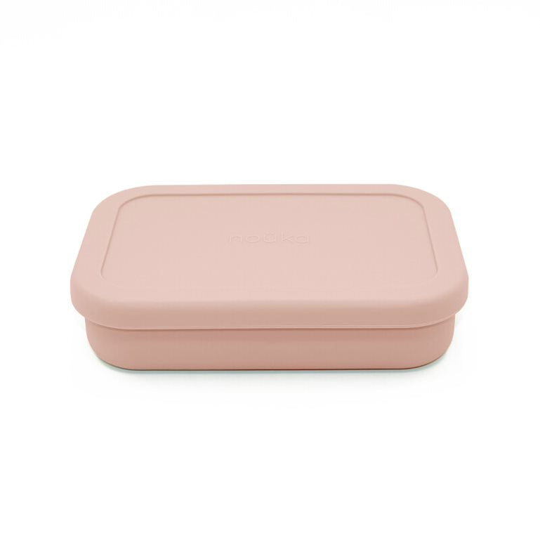 noüka Small Silicone Sealed Snack Box - Soft Blush (Min. of 2 PK, Multiples of 2 PK)
