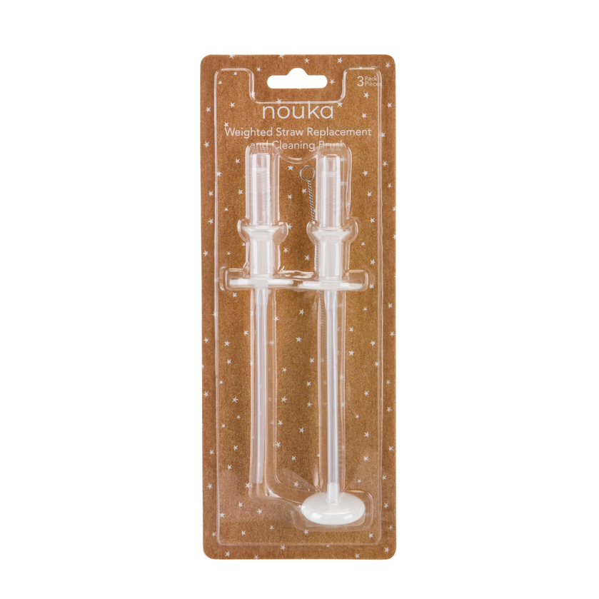 noüka Weighted Straw Replacement and Cleaning Brush for Weighted Straw Cup 9 oz (Min. of 4 PK, Multiples of 4 PK)