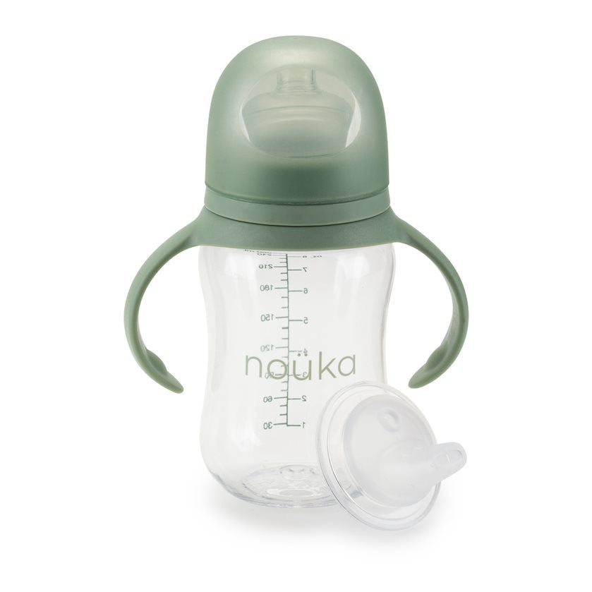 noüka Transitional Baby Bottle/Sippy Cup - Moss (Min. of 2 PK, Multiples of 2 PK)