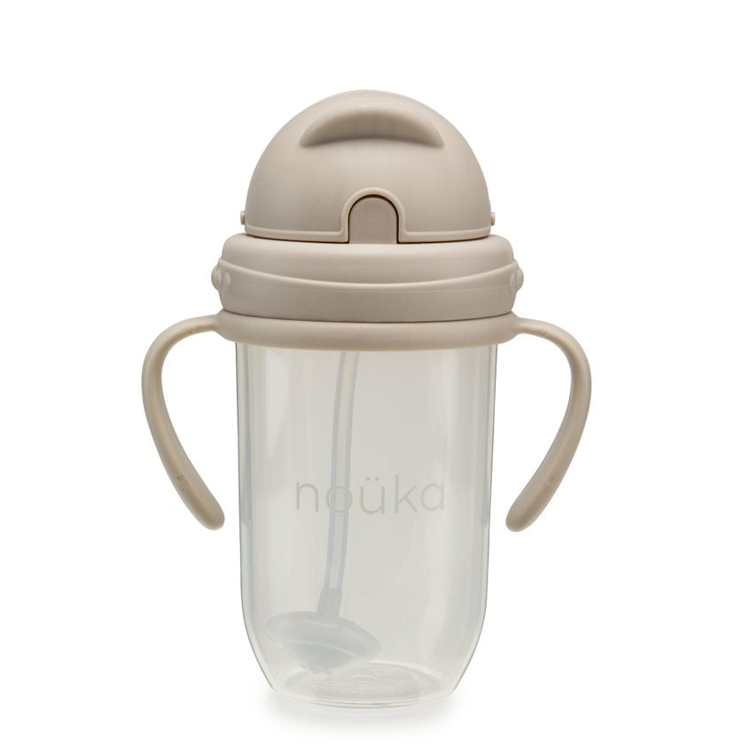 noüka Non-Spill Weighted Straw Cup 9 oz - Soft Sand (Sold in Case of 2, Qty of 1=2 products)