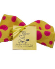 Yellow With Pink Dots Baby Paper (Min. of 6, multiples of 6)