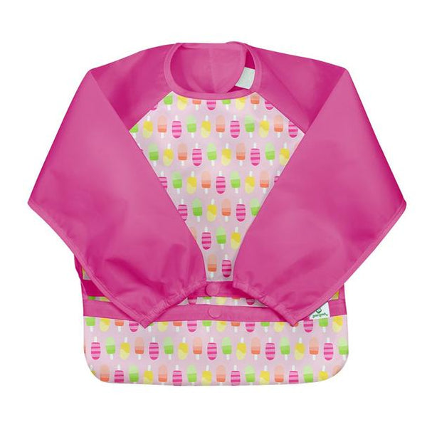 New! Snap & Go™ Easy-wear Long Sleeve Bib-Pink Popsicles (Min. of 2, multiples of 2)