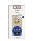 BIBS Pacifier Original COLOUR Latex 2 PK Vanilla / Cornflower (Min. of 2 PK, multiples of 2 PK)