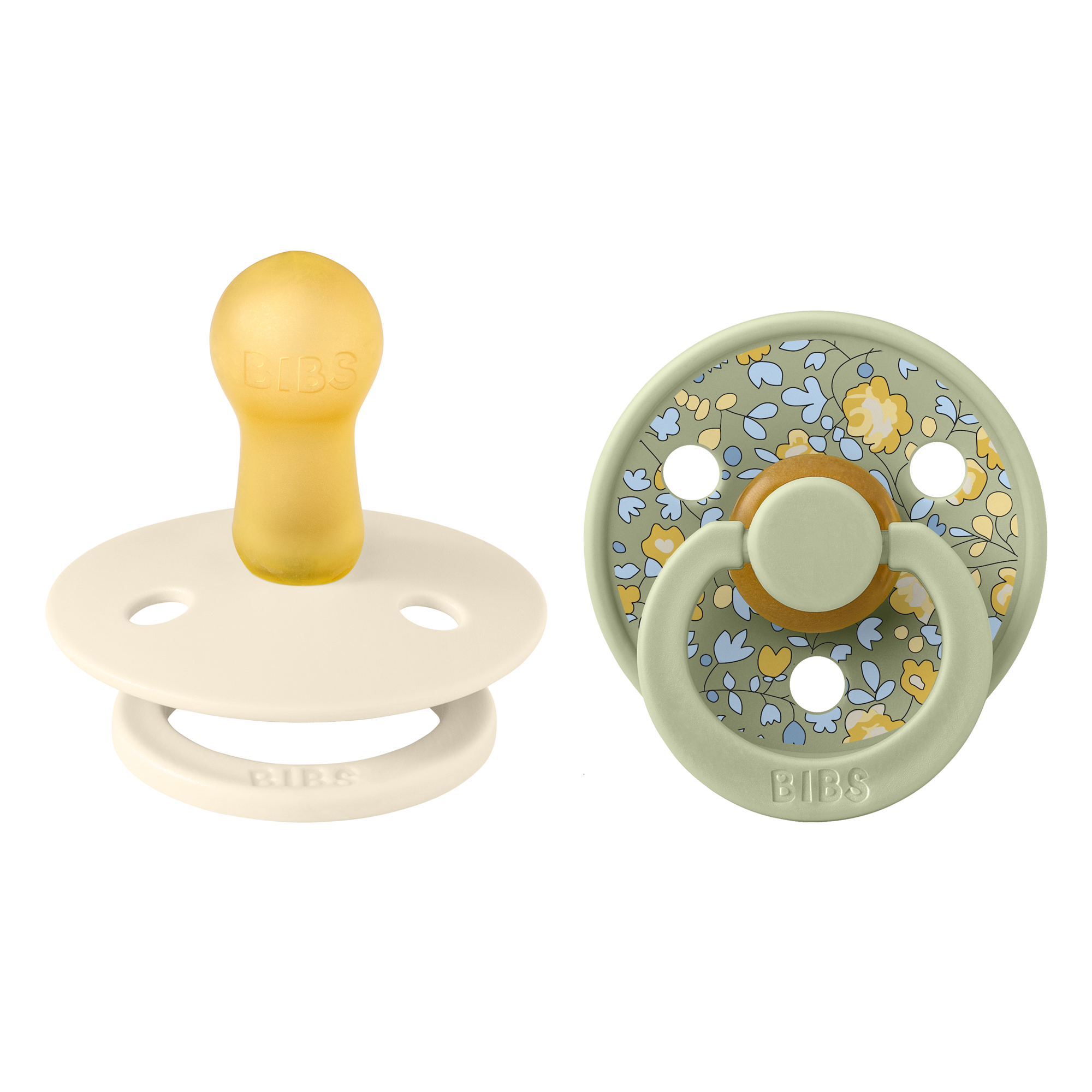 BIBS x Liberty Pacifier Original COLOUR Latex 2 PK Eloise SageMix (Min. of 2 PK, multiples of 2 PK)