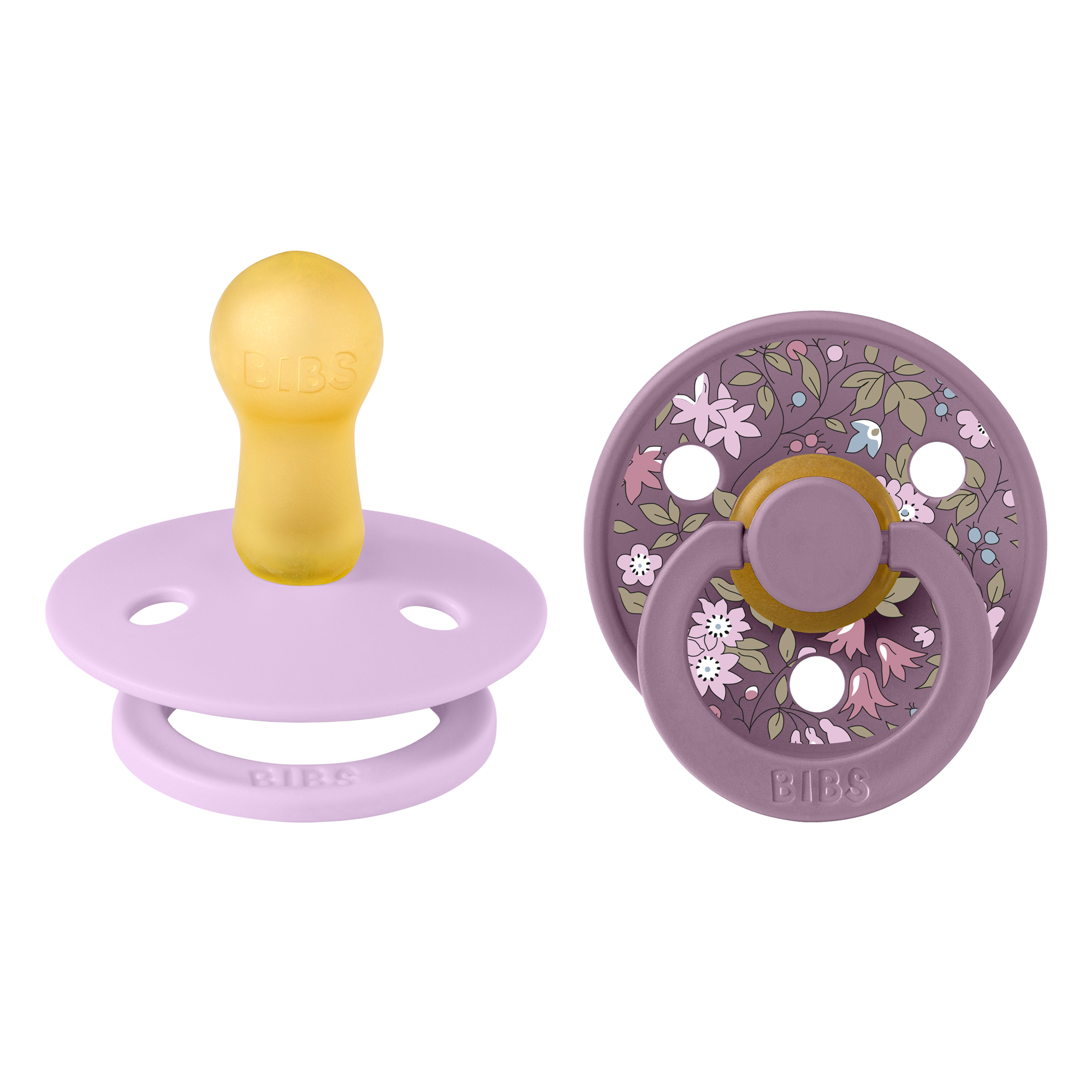 BIBS x Liberty Pacifier Original COLOUR Latex 2 PK Chamomile Lawn Violet Sky Mix (Min. of 2 PK, multiples of 2 PK)