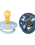 BIBS x Liberty Pacifier Original COLOUR Latex 2 PK Chamomile Lawn Baby Blue Mix (Min. of 2 PK, multiples of 2 PK)