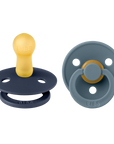 BIBS Pacifier Original COLOUR Latex 2 PK Deep Space / Petrol (Min. of 2 PK, multiples of 2 PK)