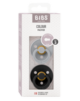 BIBS Pacifier Original COLOUR Latex 2 PK Cloud/ Black (Min. of 2 PK, multiples of 2 PK)