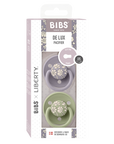 Liberty X BIBS Pacifier De Lux Silicone 2 PK Capel Sage Mix ONE SIZE (Min. of 2 PK, multiples of 2 PK)