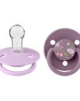 Liberty X BIBS Pacifier De Lux Silicone 2 PK Chamomile Lawn Mauve Mix ONE SIZE (Min. of 2 PK, multiples of 2 PK)