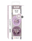 Liberty X BIBS Pacifier De Lux Silicone 2 PK Chamomile Lawn Mauve Mix ONE SIZE (Min. of 2 PK, multiples of 2 PK)
