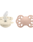 BIBS Infinity Pacifier Silicone 2 PK Anatomical Ivory/Blush (Min. of 2 PK, multiples of 2 PK)