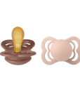 BIBS Pacifier SUPREME Latex 2 PK Woodchuck / Blush (Min. of 2 PK, multiples of 2 PK)