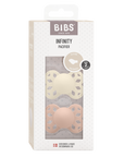 BIBS Infinity Pacifier Silicone 2 PK Anatomical Ivory/Blush (Min. of 2 PK, multiples of 2 PK)