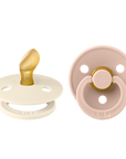 BIBS Pacifier Original COLOUR Latex 2 PK Anatomical Ivory / Blush (Min. of 2 PK, multiples of 2 PK)