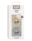 BIBS Pacifier Original COLOUR Latex 2 PK Anatomical Vanilla / Cloud (Min. of 2 PK, multiples of 2 PK)