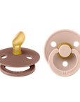 BIBS Pacifier Original COLOUR Latex 2 PK Anatomical Blush / Woodchuck (Min. of 2 PK, multiples of 2 PK)