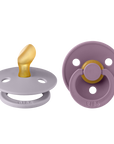 BIBS Pacifier Original COLOUR Latex 2 PK Anatomical Fossil Grey / Mauve (Min. of 2 PK, multiples of 2 PK)