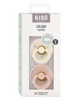 BIBS Pacifier Original COLOUR Latex 2 PK Symmetrical Ivory / Blush (Min. of 2 PK, multiples of 2 PK)