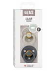 BIBS Pacifier Original COLOUR Latex 2 PK Symmetrical Sand / Iron (Min. of 2 PK, multiples of 2 PK)