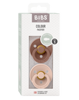 BIBS Pacifier Original COLOUR Latex 2 PK Symmetrical Woodchuck / Blush (Min. of 2 PK, multiples of 2 PK)