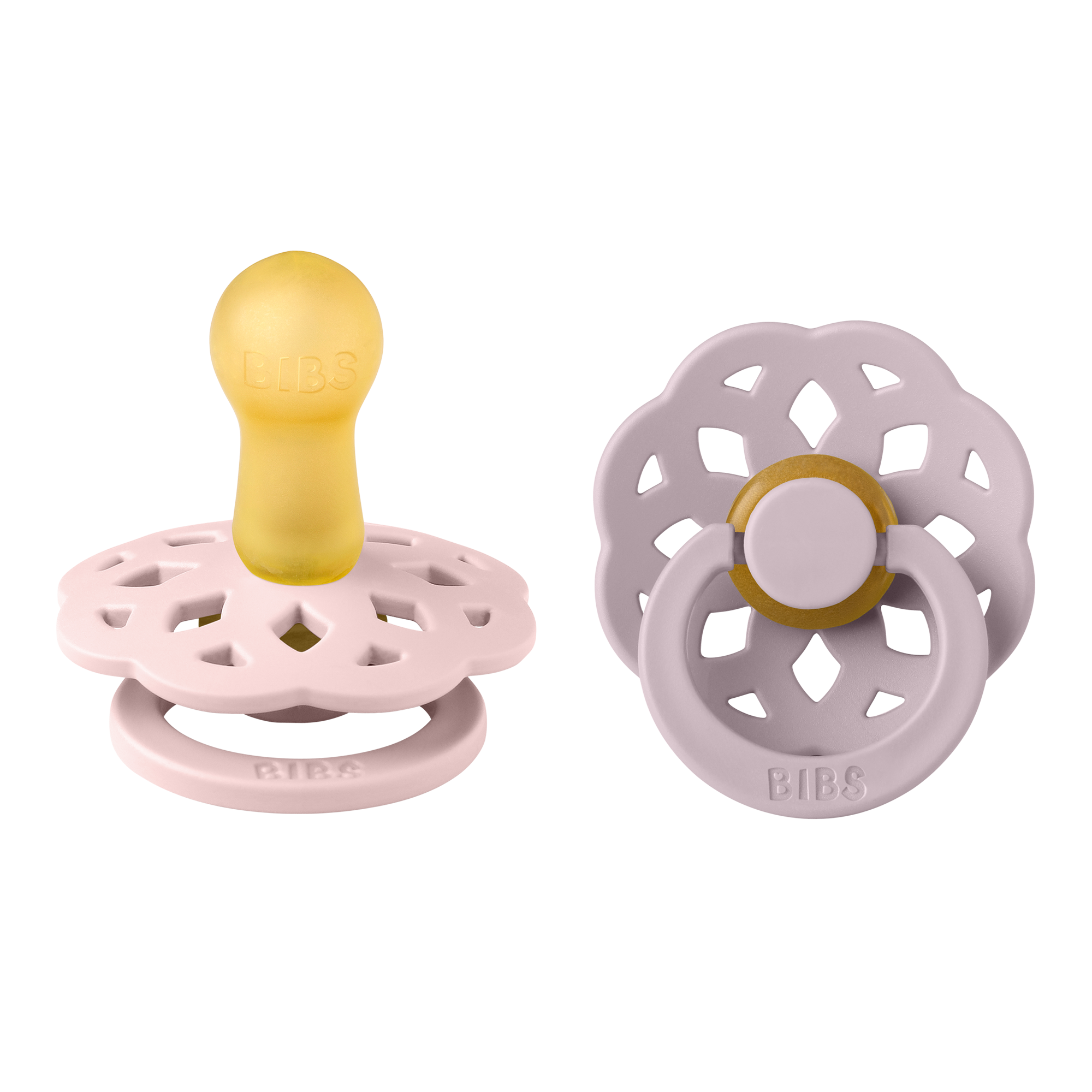 BIBS® Pacifier Boheme Latex 2 PK Blossom / Dusky Lilac (Min. of 2 PK, multiples of 2 PK)